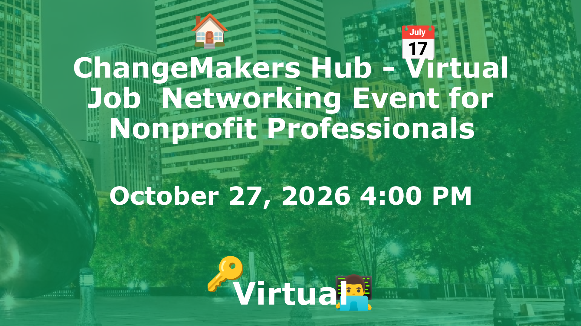 ChangeMakers Hub - Virtual Job  Networking Event for Nonprofit Professionals event image